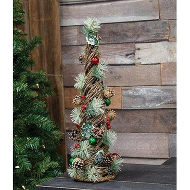 Christmas Woodland Pine Cone Tree Large - The Fox Decor